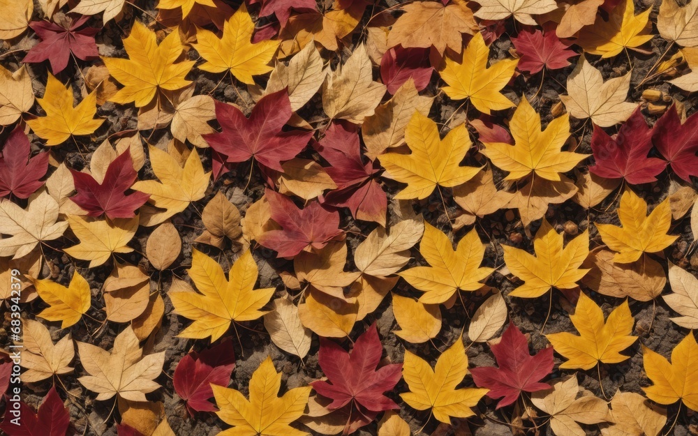 Dry autumn leaves in nature Dry autumn leaves in nature