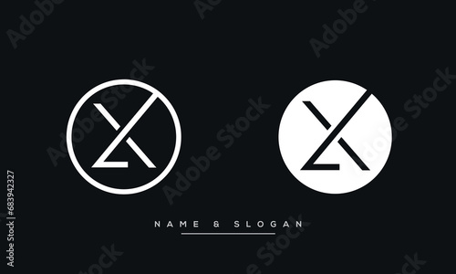 Alphabet Letters LX or XL Logo Monogram