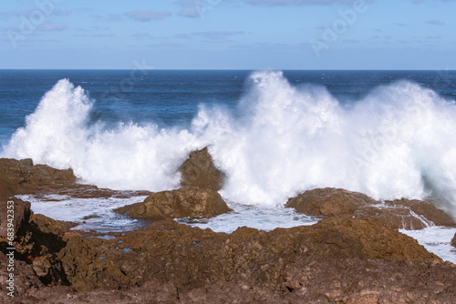 Beautiful Big Waves At Punta Sardina