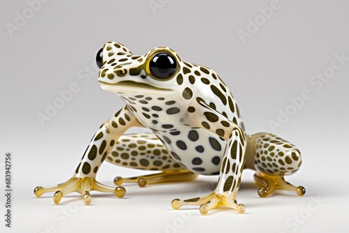 A cute white color frog toy photo