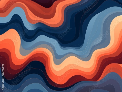 Captivating Wavy Pattern: An Uninterrupted Artistic Symphony in Four Fascinating Designs Generative AI