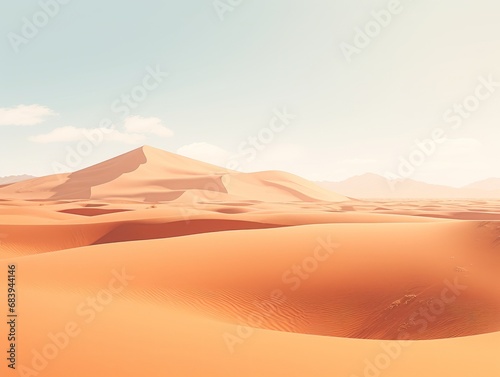 Unveiling Nature s Masterpiece  Sunlit Splendor in the Desert Generative AI