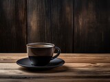 Immerse in the Art of Morning Rituals with a Sensual Black Coffee Cup Experience Generative AI