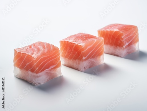 Delectable Gourmet Salmon Cubes: A Masterpiece of Culinary Art Generative AI
