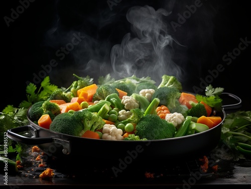 Unveiling the Magic of Fresh, Steamed Vegetables - Healthy & Delicious! Generative AI