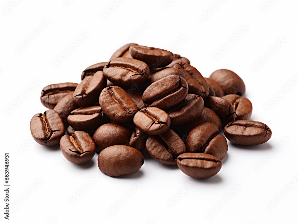 Naklejka premium Discover the Secret Behind Perfectly Roasted Coffee Beans Generative AI