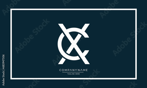 Alphabet Letters CX or XC Logo Monogram