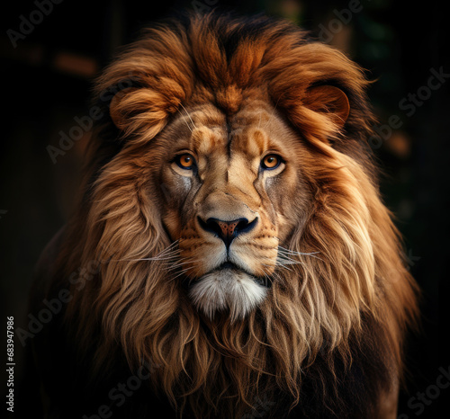 picturesque portrait of the lion king