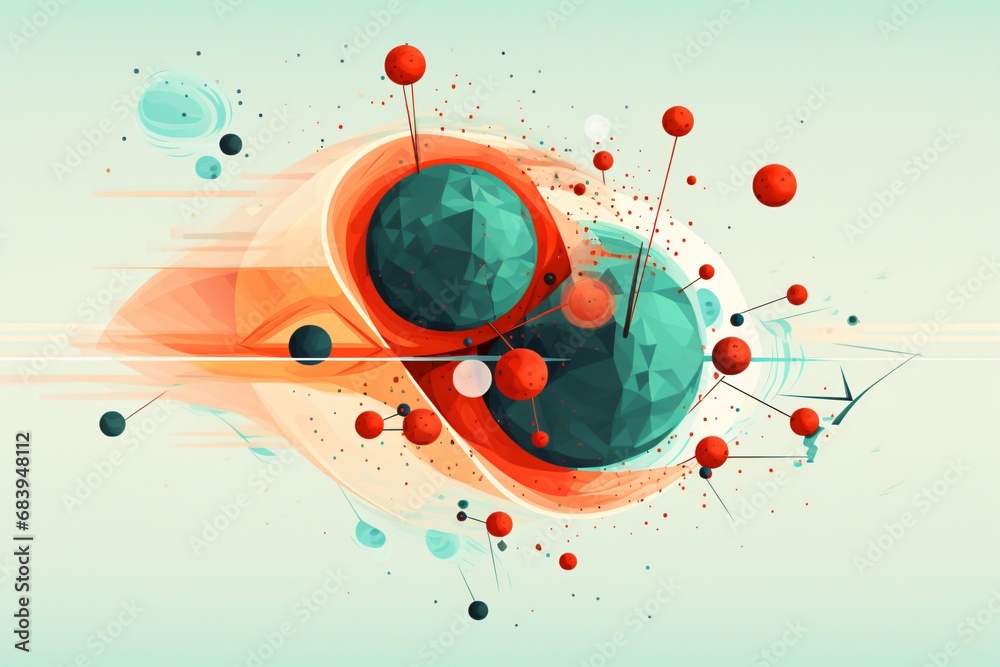Obraz premium Germs and disease cartoon illustration