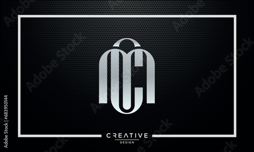 CM or MC Logo Alphabet Letters Monogram