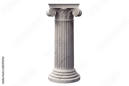 Old ancient column isolated transparent png