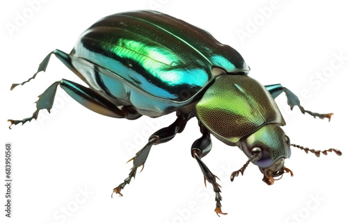Green beetle isolated transparent png