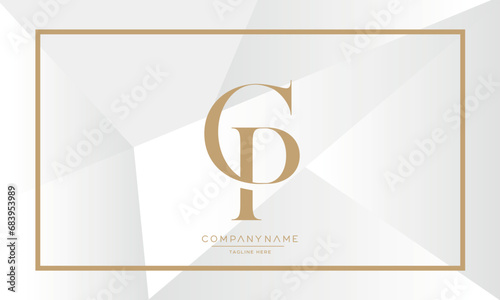 CP or PC Alphabet Letters Logo Monogram