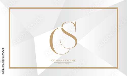 Alphabet Letters CS or SC Logo Monogram