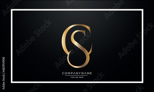 Alphabet Letters CS or SC Logo Monogram