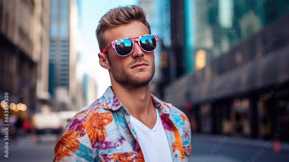 Stylish Young Adult in City with Cool Attitude Stylish Young Adult in City with Cool Attitude