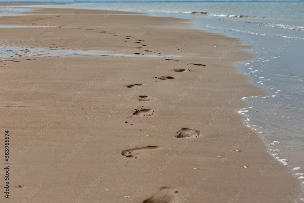 footprints in the sand footprints in the sand