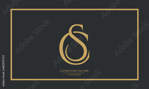 Alphabet Letters CS or SC Logo Monogram