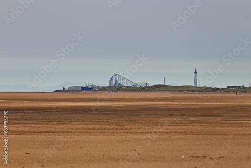view of blackpool from Beach