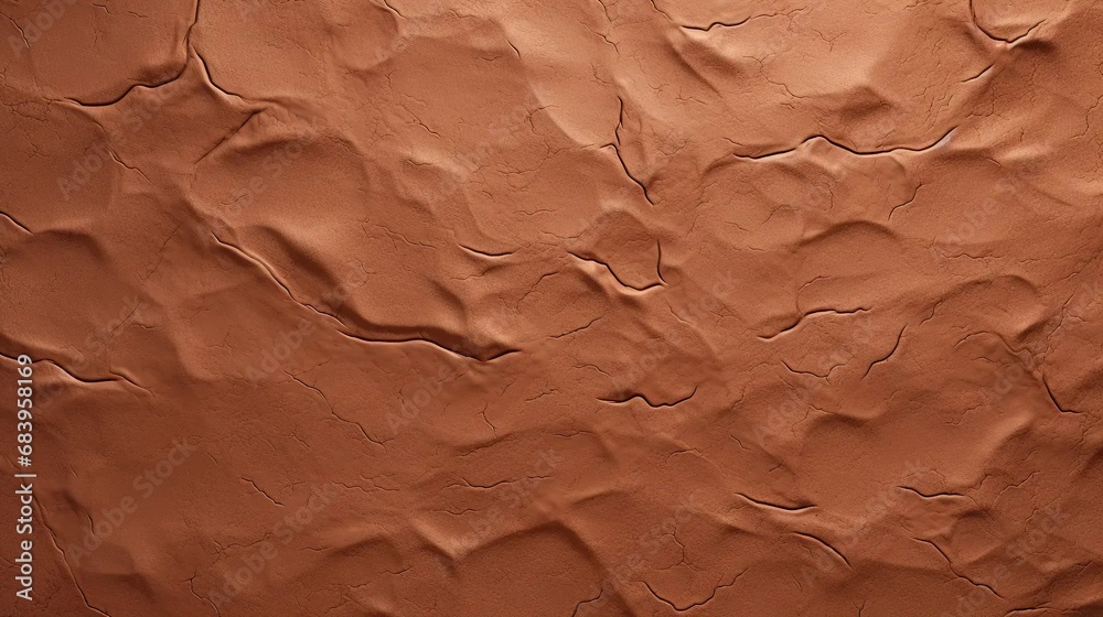 Brown clay texture, dry cracked material for carving