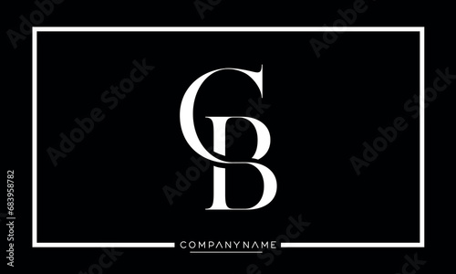CB or BC Alphabet Letters Logo Monogram