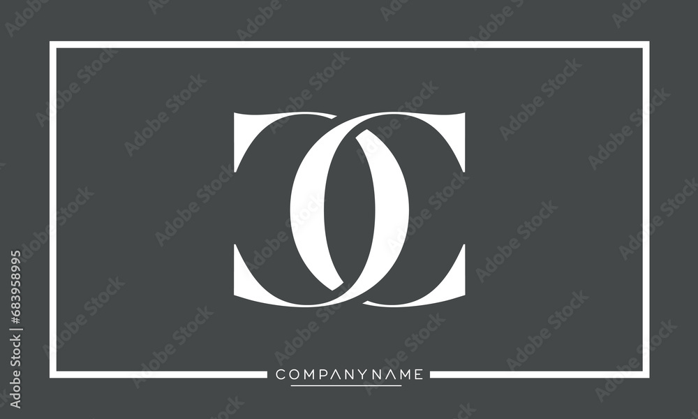 Alphabet letters CC or C Logo Monogram Alphabet letters CC or C Logo Monogram