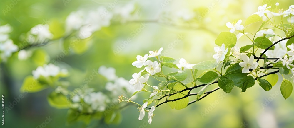 In the midst of spring, amidst the vibrant and blooming flowers, the lush green leaves of the plants unfurled, signaling growth in the natural world, a blur of colors and textures blending together in In the midst of spring, amidst the vibrant and blooming flowers, the lush green leaves of the plants unfurled, signaling growth in the natural world, a blur of colors and textures blending together in