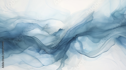 Blue Grey Abstract: A Fusion of the Blue Grey Tones in Watercolor and Gray