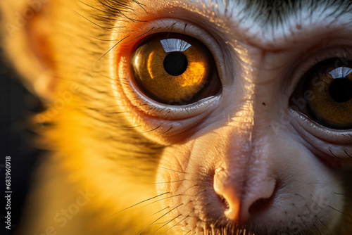 Common squirrel monkey eyes photo