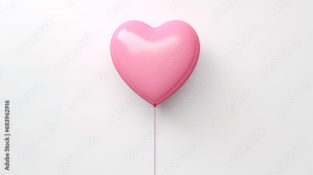 Pink heart with place for inscription