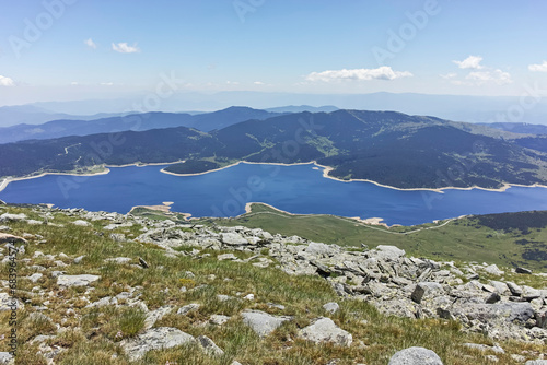 Landscape of Rila mountain near Belmeken Dam, Bulgaria photo