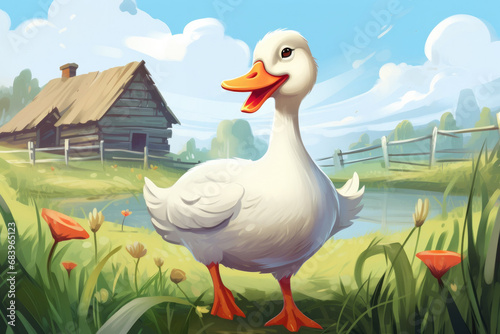 Cute Cartoon Storybook Goos...