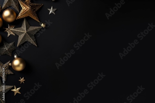 Christmas card for greeting on black background