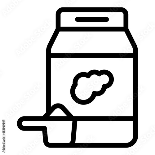 washing powder black outline icon