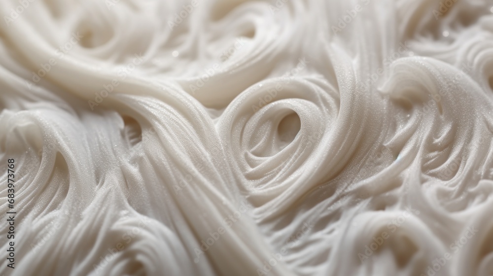 a close up of a white textured surface with a lot of white swirls on the top of it. a close up of a white textured surface with a lot of white swirls on the top of it.