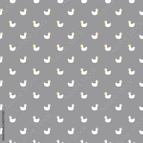 Cute rubber duck Seamless Pattern, Cartoon ducks Background vector Illustration.