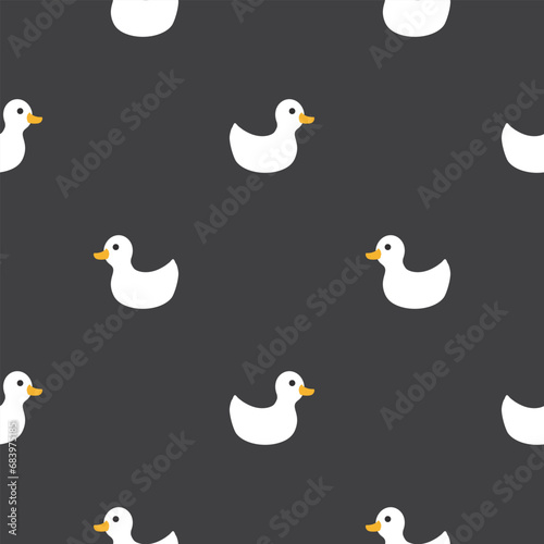 Cute rubber duck Seamless Pattern  Cartoon ducks Background vector Illustration.