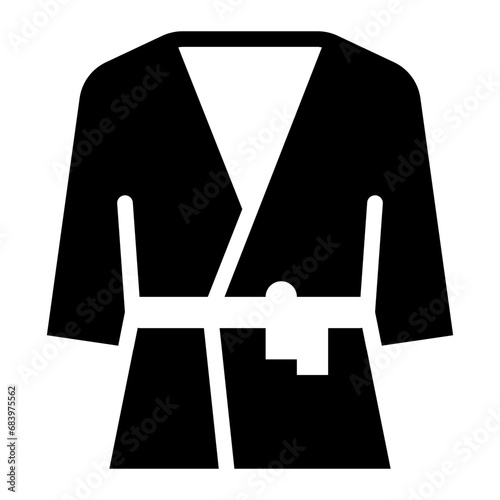 bathrobe black solid glyph icon