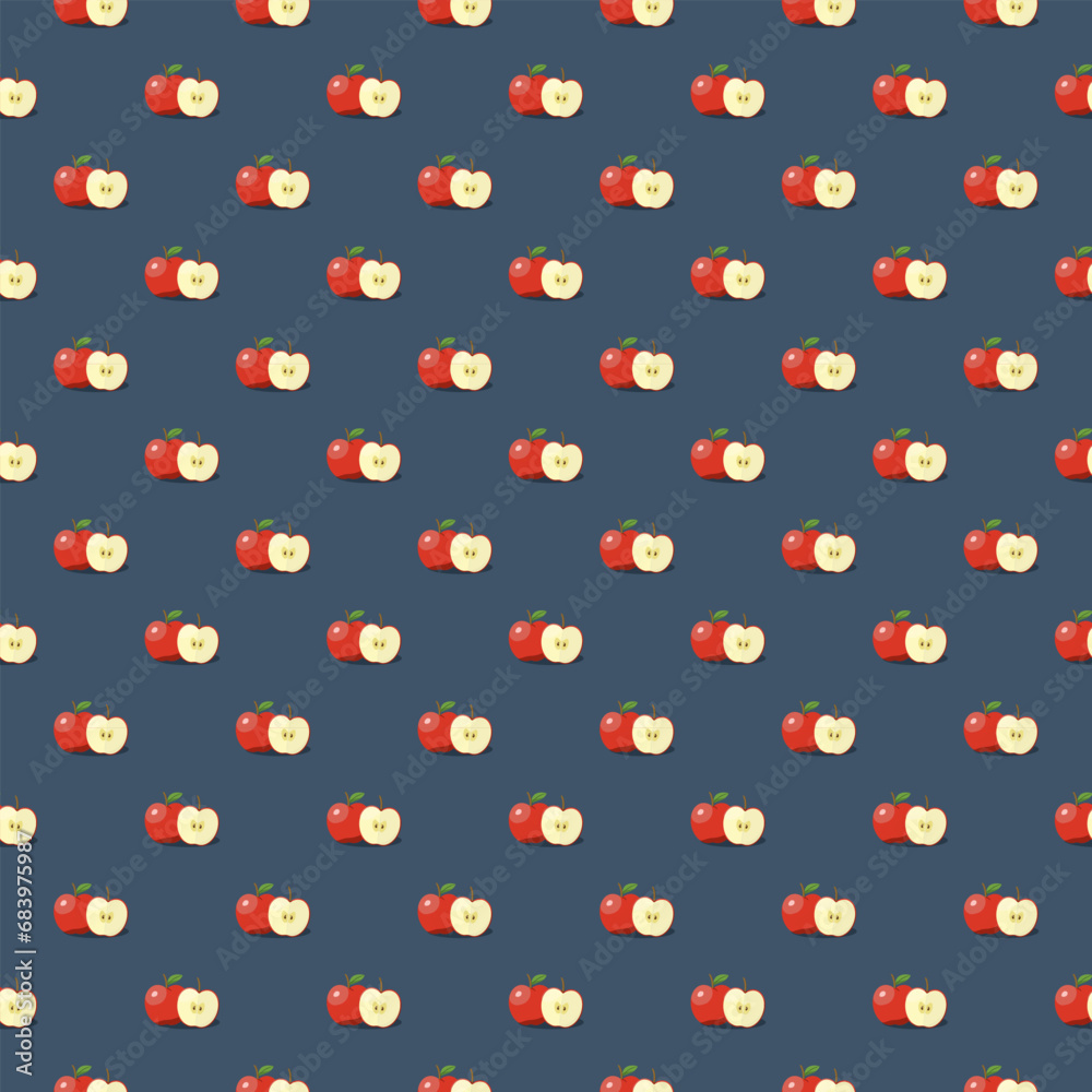 Apple seamless pattern. Vegan organic eco fruit background. vector illustration Apple seamless pattern. Vegan organic eco fruit background. vector illustration