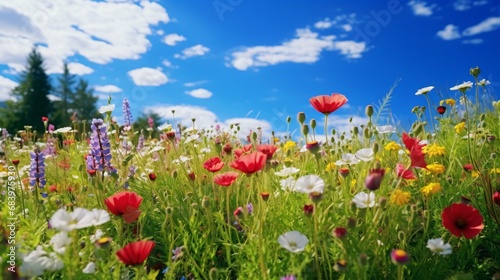 a field of flowers