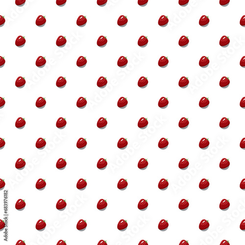Strawberry fruit seamless pattern. Vegan organic eco fruit background. vector illustration