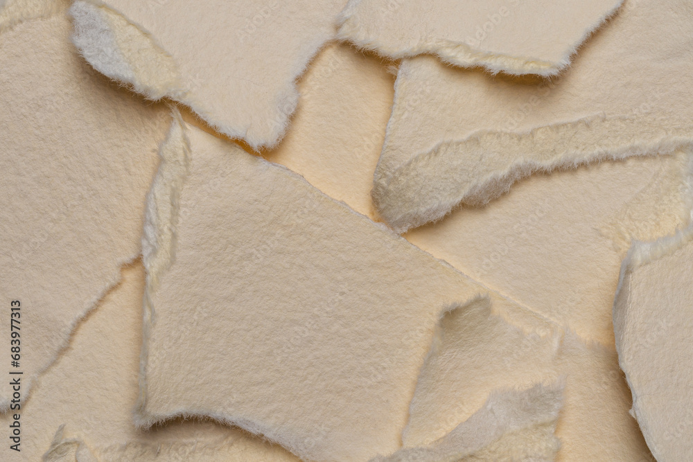 Obraz premium Ripped fragments of old-style paper. Torn paper pieces