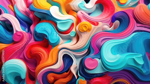 Abstract wallpaper featuring psychedelic colors