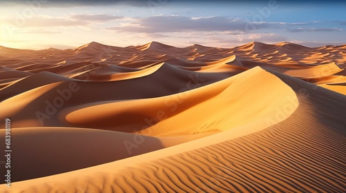 a desert landscape with sand dunes