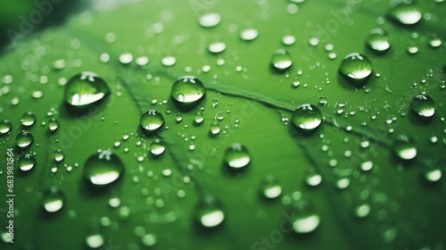 water droplets on a leaf © KWY