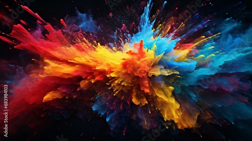 a colorful explosion in space © KWY