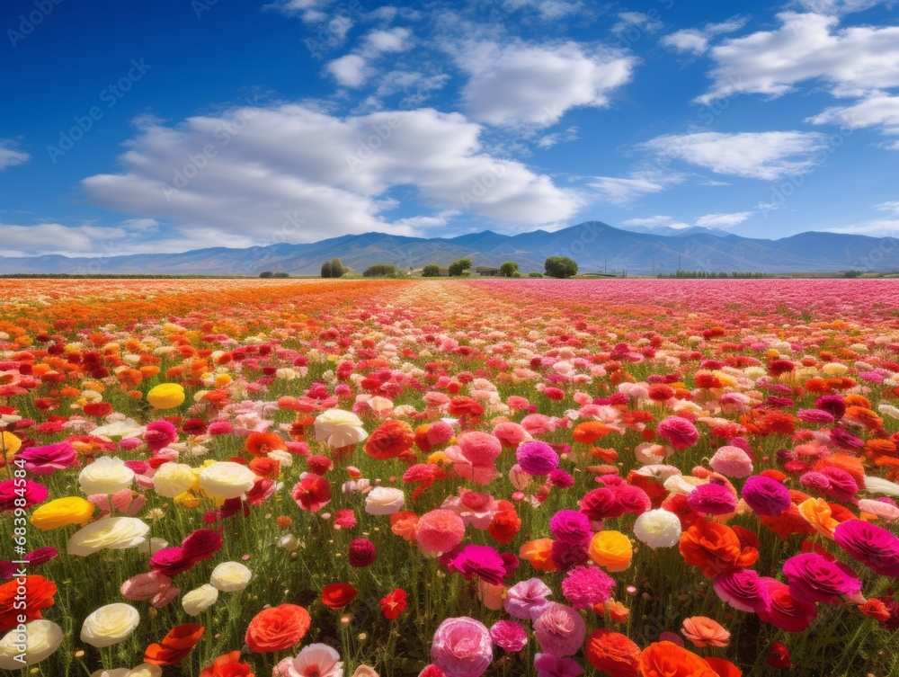 Explore San Jose's Blooming Paradise: Captivating Southern CA Flower Fields! Generative AI