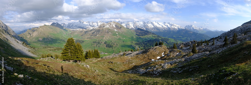 panorama of the Alps