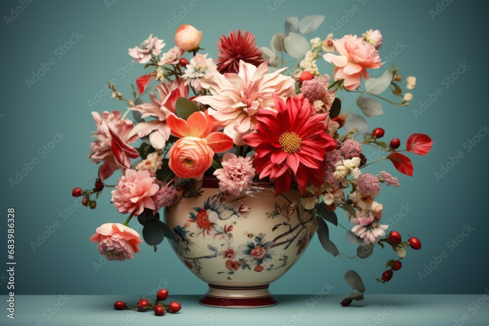 Mesmerizing Blooms: An Exploration of Floral Artistry in Classic Still Life Generative AI