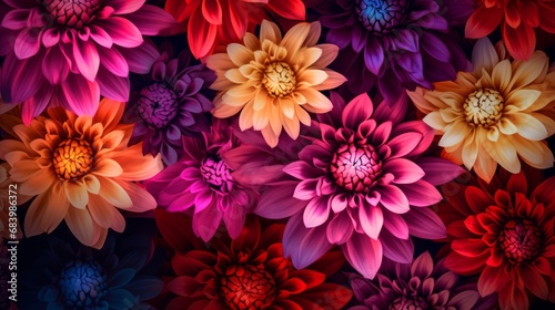 Mesmerizing Beauty of Colorful Blossoms - Experience Nature's Masterpiece in HD Generative AI © monsifdx